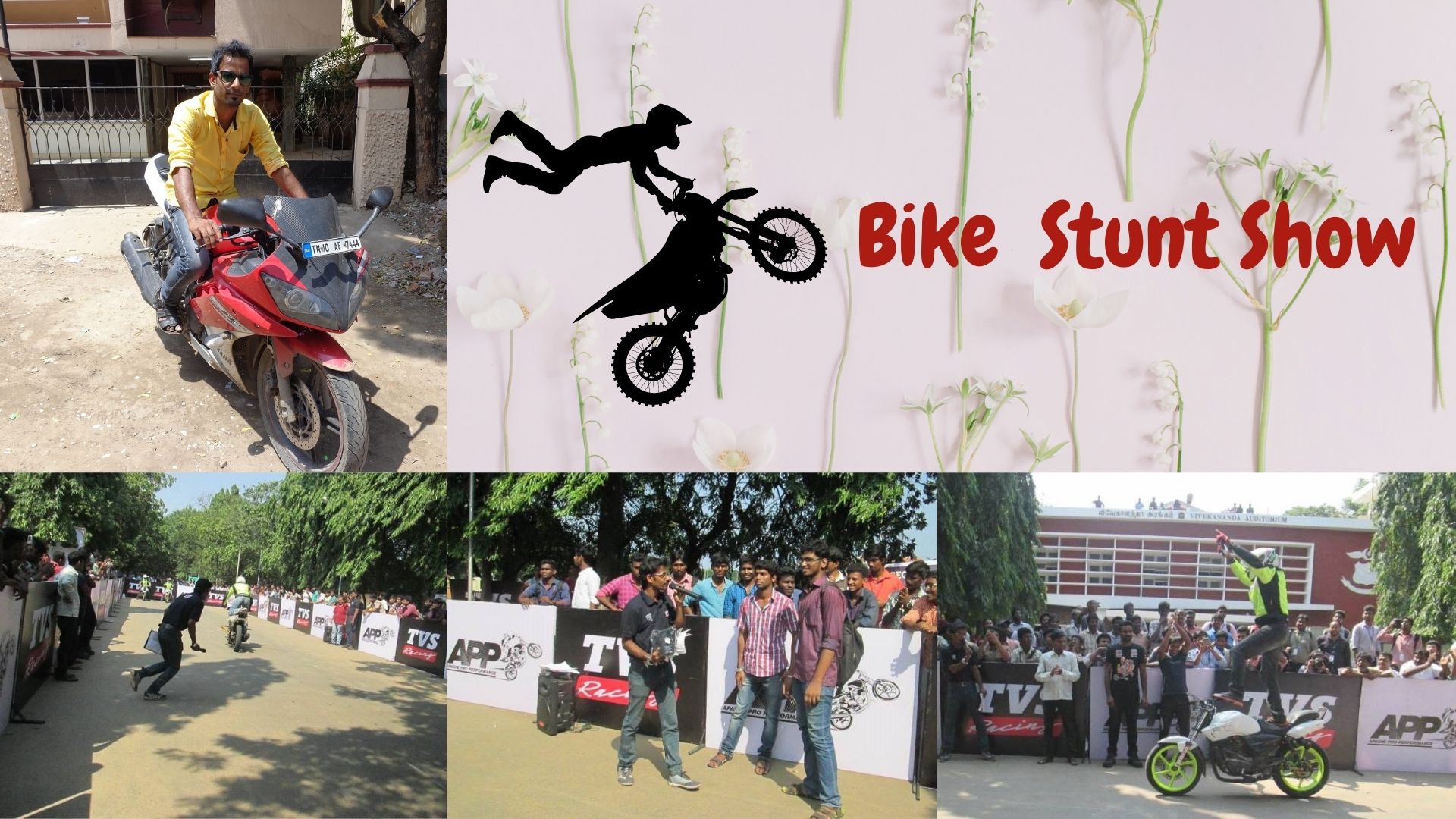 Event Plan for Bike Stunt Show by Chennai Male Emcee Thamizharasan Karunakaran