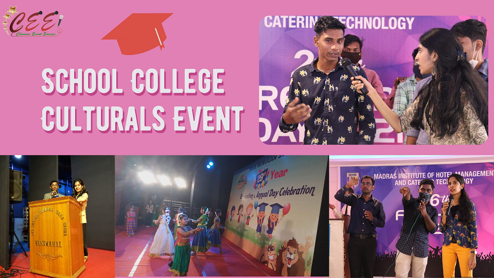 Event Plan for School College Cultural Day Event by Chennai Male Emcee Thamizharasan Karunakaran