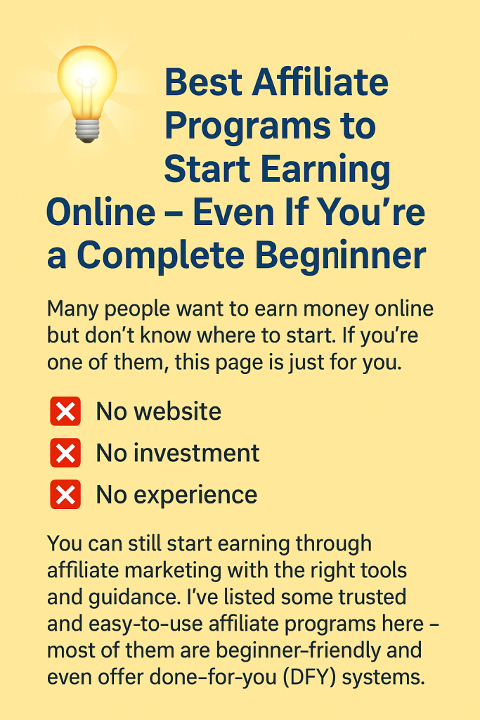 Best Affiliate Programs to Start Earning Online – Even If You’re a Complete Beginner