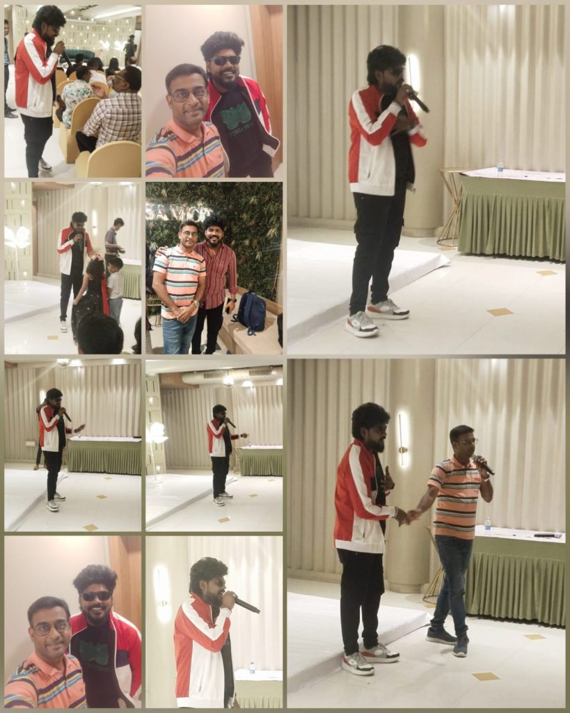 Kalakka Povathu Yaaru Mimicry Artist Raja and Male Emcee Thamizharasan at Samco