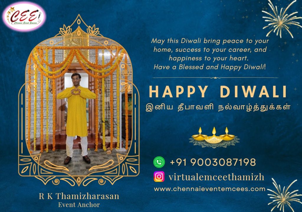 Diwali Wishes from Chennai Anchor Thamizharasan Karunakaran