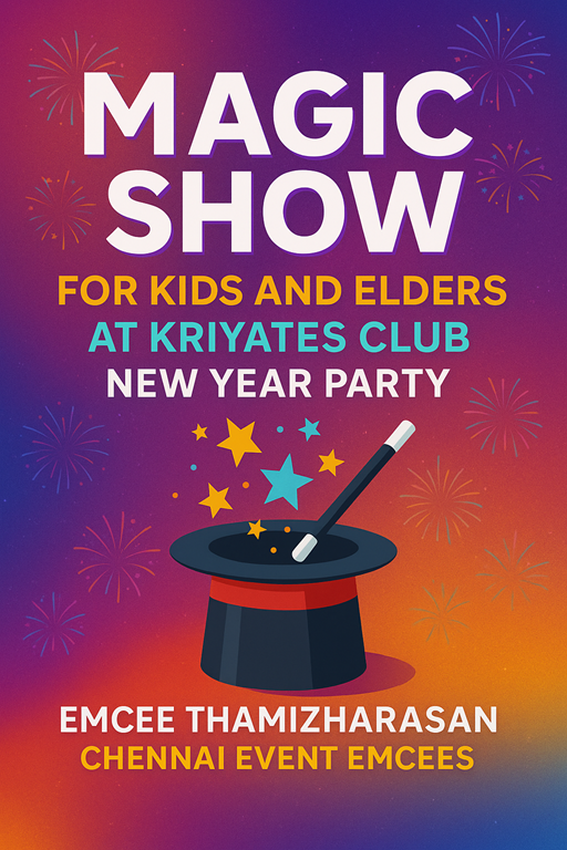 Magic show for kids and elders at Kriyates New Year Chennai Event Entertainers